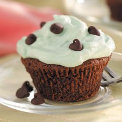 Mint Brownie Cupcakes