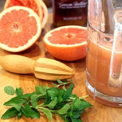 Bourbon Punch with Pink Grapefruit and Mint
