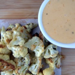 Roasted Cauliflower with Cheddar Cheese Sauce
