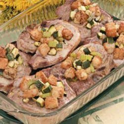 Pork Chops with Zucchini Dressing