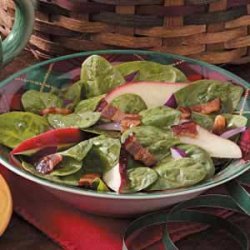 Hot Spinach Apple Salad