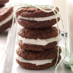 Chocolate-Mint Creme Cookies