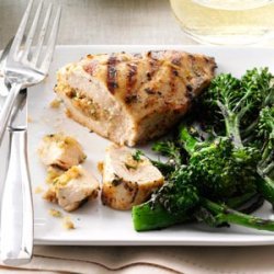 Grilled Chicken with Herbed Stuffing