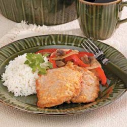 Veal Cutlet with Red Peppers