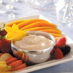 Spiced Sour Cream Dip (with fruit)