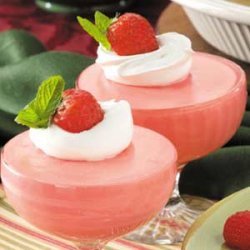Strawberry Malted Mousse Cups