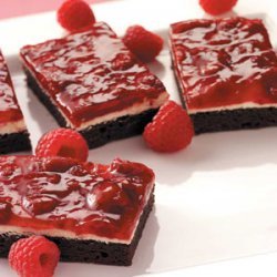 Raspberry Brownie Dessert