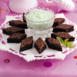Mint Dip with Brownies