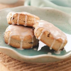 Iced Raisin Biscuits