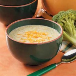 Broccoli Cheese Soup for 2