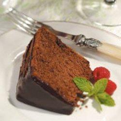 Chocolate Angel Food Cake with Coffee Icing