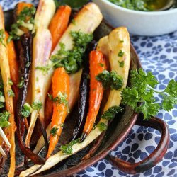 Roasted Parsnips with Parsley