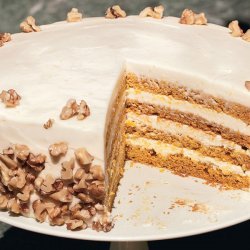 Four-Layer Pumpkin Cake with Orange-Cream Cheese Frosting