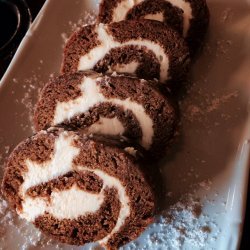 Pumpkin Roll Cake with Cream Cheese Filling