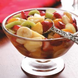 Fruit salad with vanilla