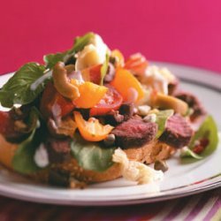 Grilled Steak Bruschetta Salad for 2