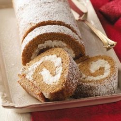 Pear Gingerbread Cake Roll