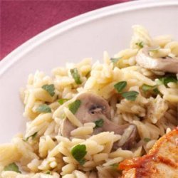 Orzo Pilaf with Mushrooms