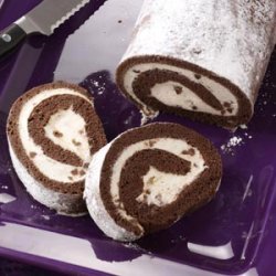 Chocolate Cannoli Cake Roll