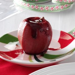 Mulled Wine-Poached Apples
