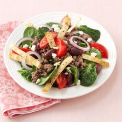 Hearty Pita Spinach Salad