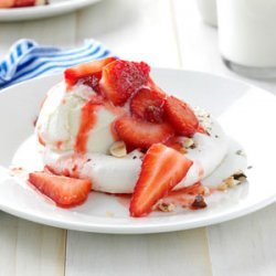 Strawberry-Hazelnut Meringue Shortcakes