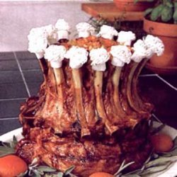Pork Crown Roast with Apricot Apple Stuffing