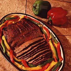 Marinated Flank Steak with Peppers