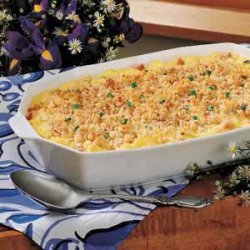 Scrambled Egg Casserole with Cheese Sauce