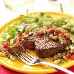 Peppered Steaks with Salsa