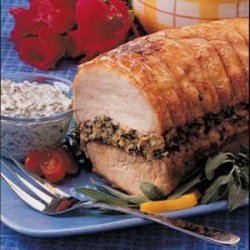 Pork Loin with Spinach Stuffing