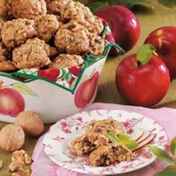 Walnut Raisin Apple Cookies