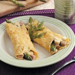 Asparagus Chicken Crepes