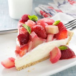 Rhubarb Berry Cheesecake Pie