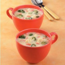 Broccoli-Cauliflower Cheese Soup