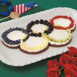 Olympic Rings Fruit Pizza