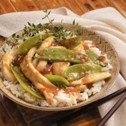 Apricot Chicken and Snow Peas