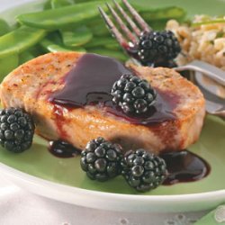 Blackberry-Sauced Pork Chops