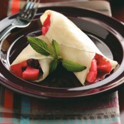 Spiced Apple-Cranberry Crepes
