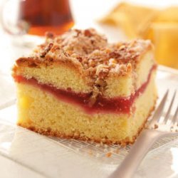 Raspberry-Rhubarb Coffee Cake