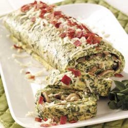 Spinach Omelet Brunch Roll