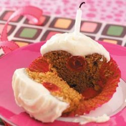 Cherry Gingerbread Cupcakes