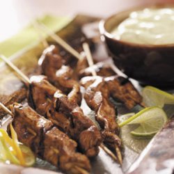 Chicken Skewers with Cool Avocado Sauce