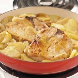Stovetop Pork Chops with Apples