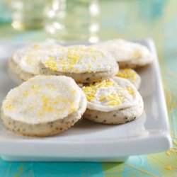 Frosted Poppy Seed Cookies