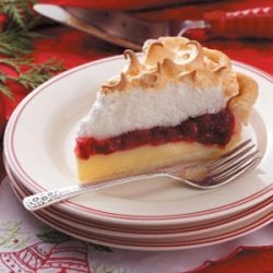 Cranberry Custard Meringue Pie