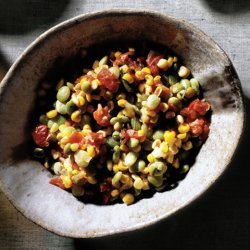 Succotash of Fresh Corn, Lima Beans, Tomatoes and Onions