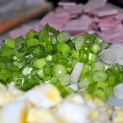 Fried Rice with Ham, Egg, and Scallions