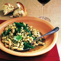 Ditalini with Pesto, Beans, and Broccoli Rabe