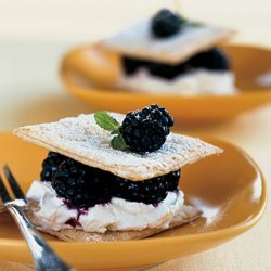 Fresh Blackberry Napoleons with Cream Cheese Mousse